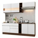 Ver imagem 1 de Armário de Cozinha Completa 220cm Rustic/Branco Parma Madesa 02