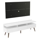 Ver imagem 6 de Rack Madesa Londres e Painel para TV até 55 Polegadas Branco/Preto Cor:Branco/Preto