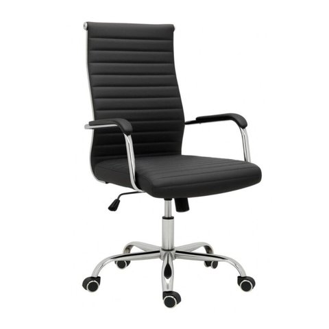Cadeira de Escritório Florença Giratória - Base Cromada - Cor Preto - 31089