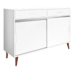 Sapateira Grécia Branca 2 Portas de Correr - 2 Gavetas - 35 Pares de Sapato 100% MDF - Branca - 3