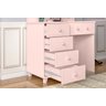 Penteadeira Camarim Lara 5 Gavetas 100% Mdf com Banqueta Camarim- 0.97M Rosa:Rosa - 5