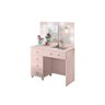 Penteadeira Camarim Lara 5 Gavetas 100% Mdf com Banqueta Camarim- 0.97M Rosa:Rosa - 8