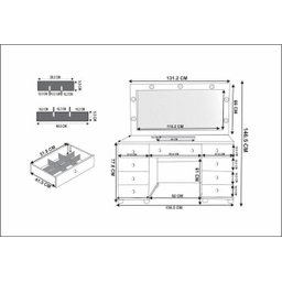 Penteadeira Camarim 9 Gavetas Potente com Led Branco/Amêndoa:Marrom-Claro - 6