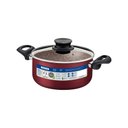 Ver imagem 4 de Caçarola Tramontina Paris Antiaderente Starflon Max Vermelho com Tampa de Vidro 18 Cm 2,1 L Tramonti