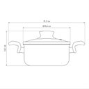 Ver imagem 6 de Caçarola Tramontina Paris Antiaderente Starflon Max Vermelho com Tampa de Vidro 18 Cm 2,1 L Tramonti