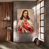 Quadro Decorativo Jesus Moderno Religioso para Sala de Estar em Tecido Canvas - 1
