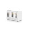 Quarto Bebe Infantil Berço e Cômoda Dominique Branco Acetinado - 5