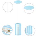 Ver imagem 5 de Luminária Pendente Madeira Paladio P e27 Sala Mesa Jantar:Azul Claro