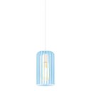 Ver imagem 3 de Luminária Pendente Madeira Paladio P e27 Sala Mesa Jantar:Azul Claro