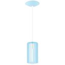 Ver imagem 1 de Luminária Pendente Madeira Paladio P e27 Sala Mesa Jantar:Azul Claro