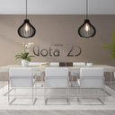 Ver imagem 4 de Luminária Pendente Madeira Gota 25cm E27 Sala Decoração Preto