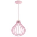 Ver imagem 1 de Luminária Pendente Madeira Gota 25cm e27 Sala Decoração Rosa Claro