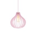 Ver imagem 3 de Luminária Pendente Madeira Gota 25cm e27 Sala Decoração Rosa Claro