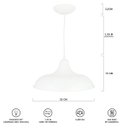 Ver imagem 6 de Luminária Pendente Orbital Decorativo E27 Plástico Cozinha Branco