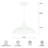 Luminária Pendente Orbital Decorativo E27 Plástico Cozinha Branco - 6