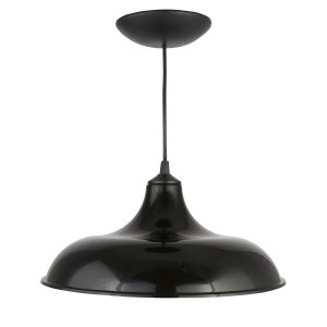 Luminária Pendente Orbital Decorativo E27 Plástico Cozinha Preto