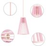 Luminária Pendente Duplo Madeira Koni 20cm CR Soquete E27 Rosa Claro - 5