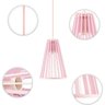 Luminária Pendente Triplo Madeira Koni 20cm CR Soquete E27 Rosa Claro - 5
