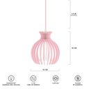 Ver imagem 7 de Luminária Pendente Madeira Nacar 18cm Soquete E27 Sala Rosa Claro