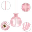 Ver imagem 5 de Luminária Pendente Duplo Madeira Nacar 18cm CR Soquete E27 Rosa Claro