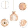 Luminária Pendente Duplo Madeira Nacar 18cm CQ Soquete E27 Pessego - 5