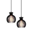 Ver imagem 3 de Luminária Pendente Duplo Madeira Nacar 18cm Cq Soquete E27 Preto