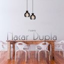 Ver imagem 6 de Luminária Pendente Duplo Madeira Nacar 18cm Cq Soquete E27 Preto