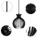 Ver imagem 5 de Luminária Pendente Duplo Madeira Nacar 18cm Cq Soquete E27 Preto