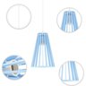Luminária Pendente Triplo Madeira Koni 20cm CQ Soquete E27 Azul Claro - 5