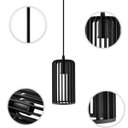 Ver imagem 5 de Luminária Pendente Triplo Madeira Paladio Cr Sala Jantar E27 Preto