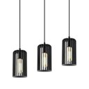 Ver imagem 3 de Luminária Pendente Triplo Madeira Paladio Cq Sala Jantar E27 Preto