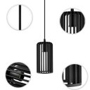 Ver imagem 5 de Luminária Pendente Duplo Madeira Paladio Cr Sala Jantar E27 Preto