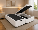Ver imagem 2 de Cama Box Baú Queen 158 Bipartido Branco