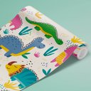 Ver imagem 3 de Papel de Parede Infantil - Dinossauros Coloridos Arte Destaque 3 Metros