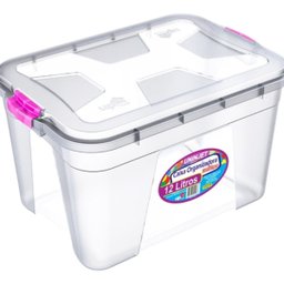 Kit com 3 Caixas Organizadoras Multiuso Transparente 12l – Organização e Praticidade - 5