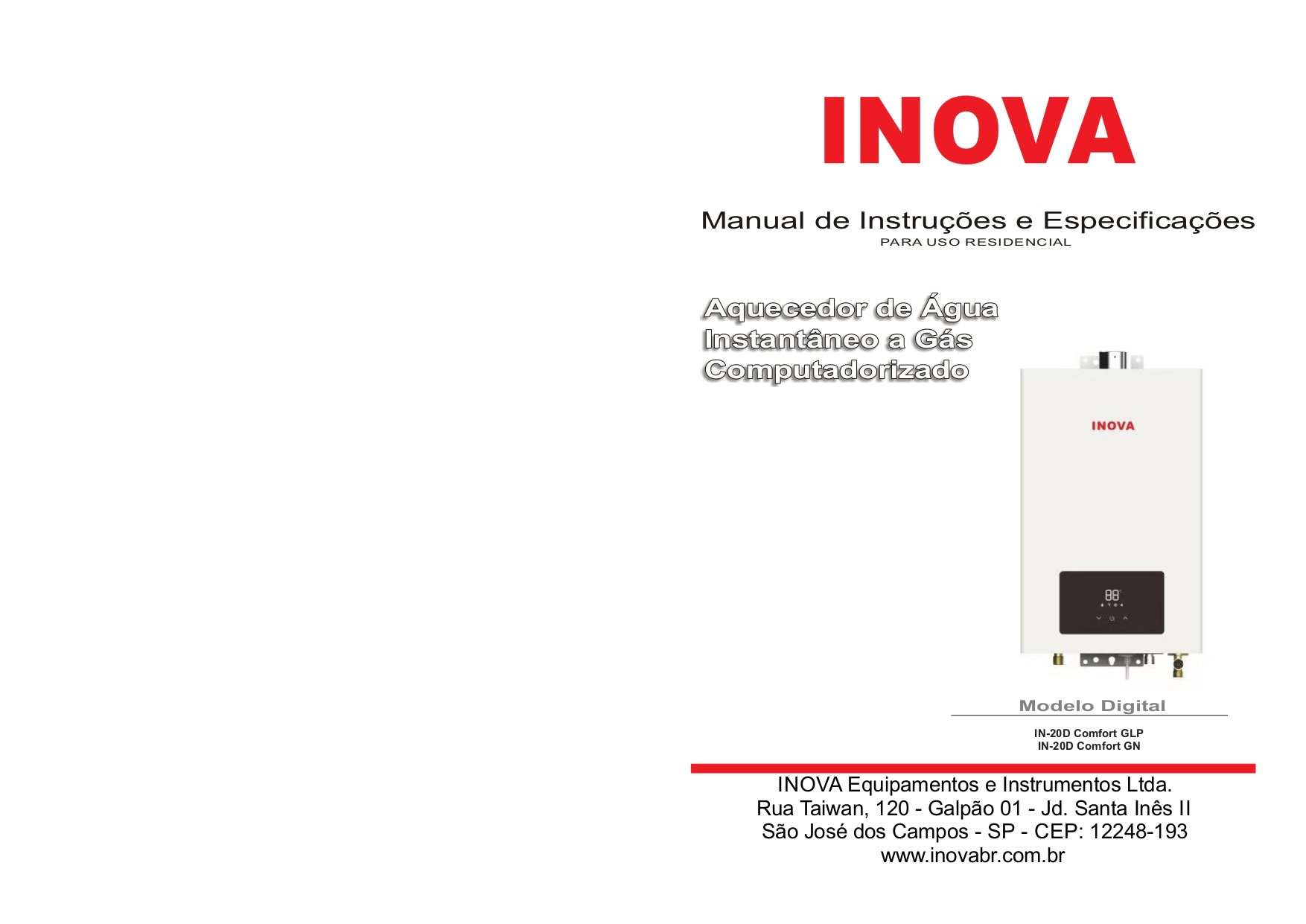 Aquecedor a Gas Linha Digital In 20d Gn - Inova - 4