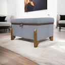 Ver imagem 3 de Puff Recamier Versallies 50 Cm Concreto Bouclé