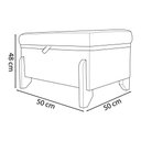 Ver imagem 5 de Puff Recamier Versallies 50 Cm Concreto Bouclé