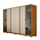 Ver imagem 4 de Guarda Roupa Casal Prime 6 Portas Off White com Cômoda San Marino 8 Gavetas Cinamomo – Leifer