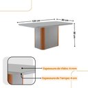 Ver imagem 3 de Mesa de Jantar Isadora com 4 Cadeiras Moderna Mo... Veludo Creme /off / /serig Off com Vidro