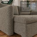 Ver imagem 5 de Sofá Cama sem Caixa Retrátil Reclinável Lunno D28 Mola Ensacada:Bouclê Marrom/200cm