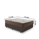 Ver imagem 2 de Cama Box Baú Linho Marrom com Colchão Casal Relax Adorabile Molas Ensacadas 138x188