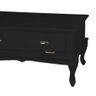 Mesa de Centro Retangular 2 Portas Pés Luiz Xv - Preto Laca - 2