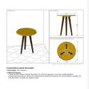 Ver imagem 4 de Mesa Lateral Retrô Brilhante Decor
