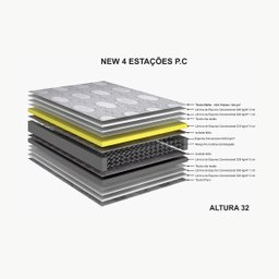 Colchão Casal Ecoflex New Quatro Estações 138x188x32cm Pilow Duplo - 2