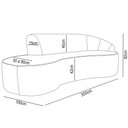 Ver imagem 4 de Sofá Living 4 Lugares 300cm Braço Direito Mozart D06 Sintético Branco - Mpozenato