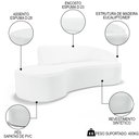 Ver imagem 3 de Sofá Living 4 Lugares 300cm Braço Direito Mozart D06 Sintético Branco - Mpozenato
