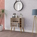 Ver imagem 2 de Adega Buffet Aparador Ohio Retrô cor Off White/Freijó