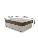Ver imagem 2 de Cama Box Baú Linho Areia com Colchão Casal Relax Adorabile Molas Ensacadas 138x188