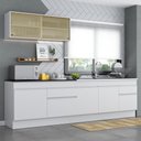 Ver imagem 2 de Armário de Cozinha Compacta com Rodapé Veneza Multimóveis Mp2112.891 Branco